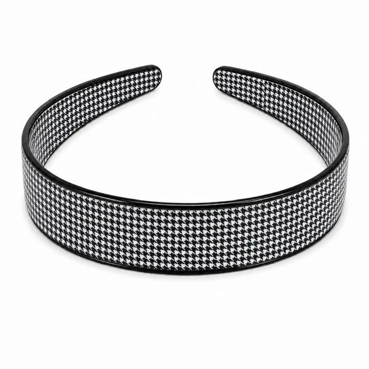 Cellulose Acetate Headband 2.5cm Herringbone Pastel