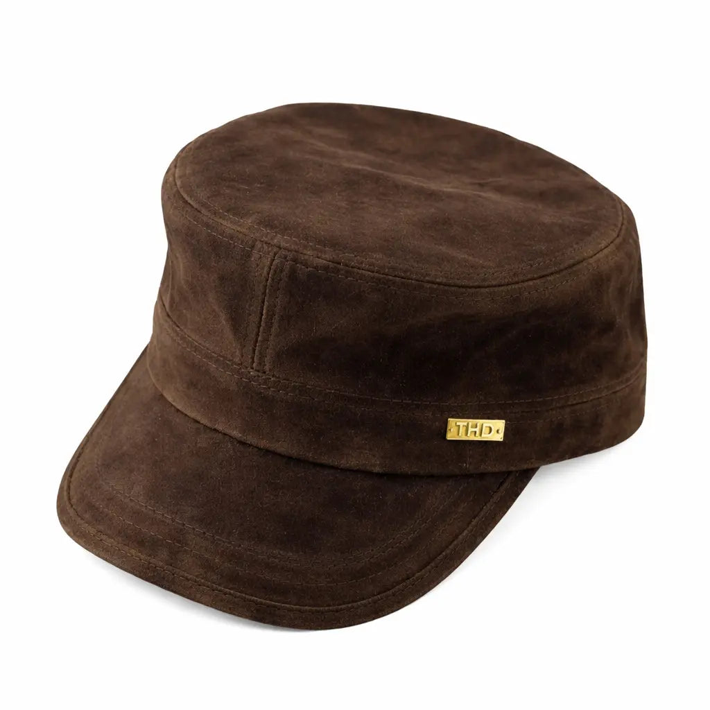 WS Vegan Suede Cadet Cap M in Chocolate Tania Hird Designs