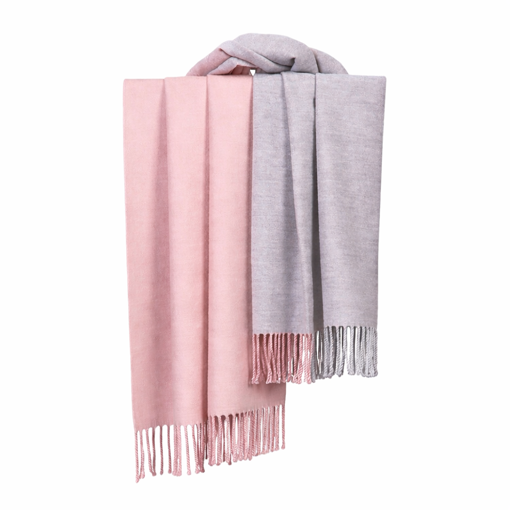 Scarf Two Tone - Pink & Grey Tania Hird Designs