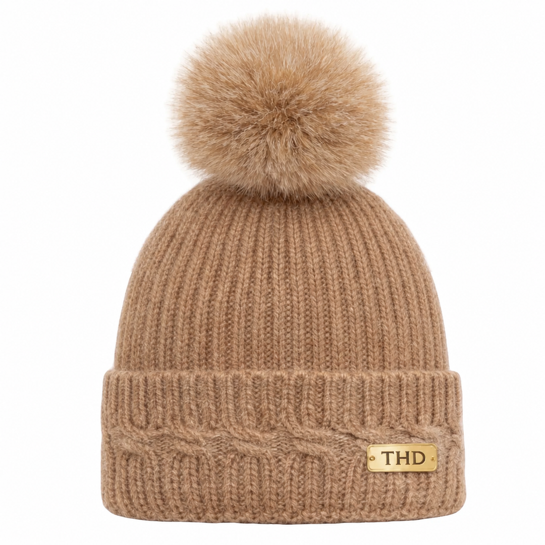 WS Angora Beanie Pompom - Camel - Hero