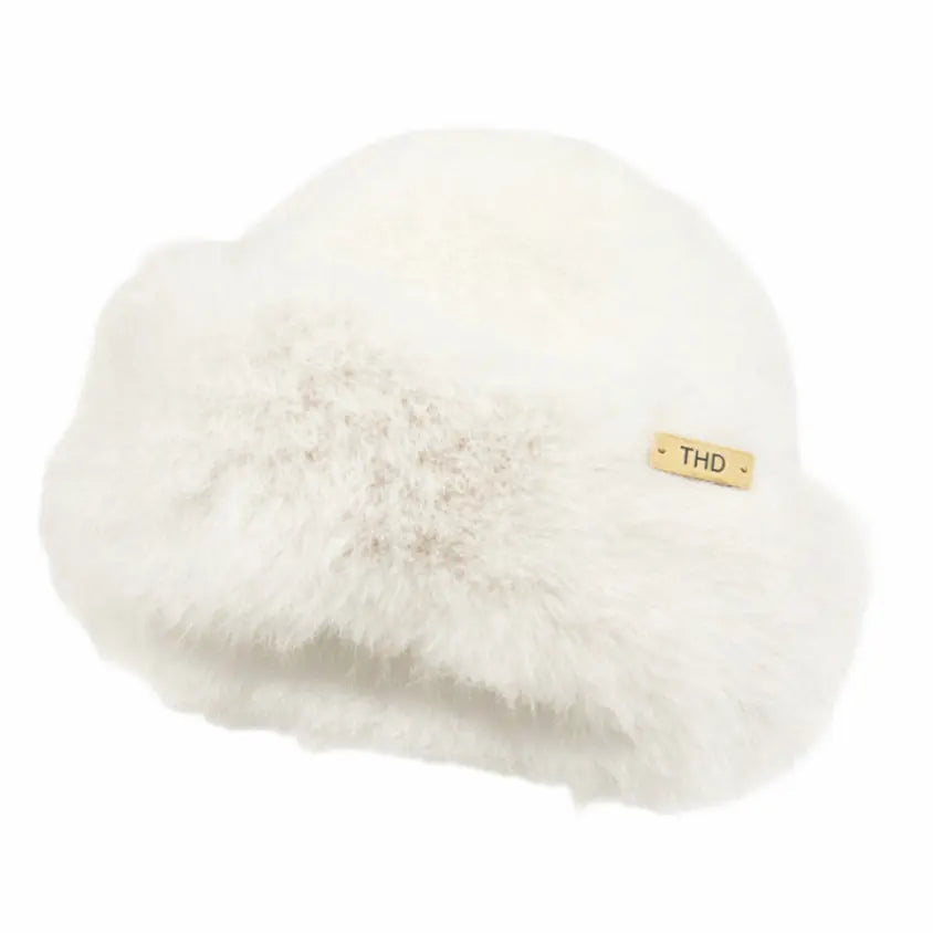 WS Faux Fur Peruvian Hat - White Tania Hird Designs