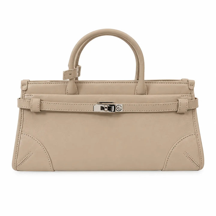 WS Oxford Cowhide Bag - Latte Nude
