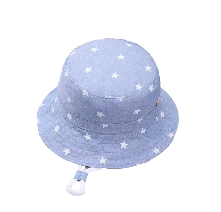 WS Hats - Kids Bucket Blue Star 1-3yrs 754523536019