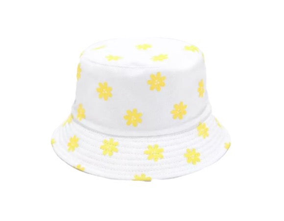 WS - Bucket Hat - reversible-  White daisy/White 6-adult 744109225215
