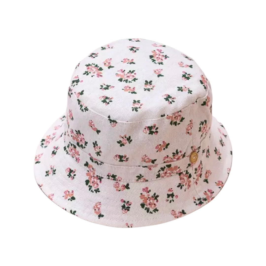Hats - Kids Pink Posy 6-12m