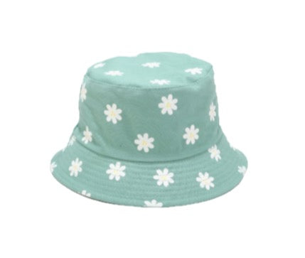 WS Bucket Hat - reversible- Green daisy/Green 6-adult 746935882877