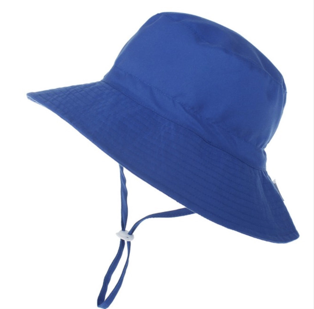 WS - Royal Blue kids Bucket Wide Brim-  Toggle -age 3-6 744109225345