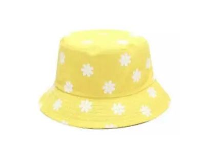 WS Bucket Hat - reversible- Yellow daisy/Yellow  6-adult 744109225222