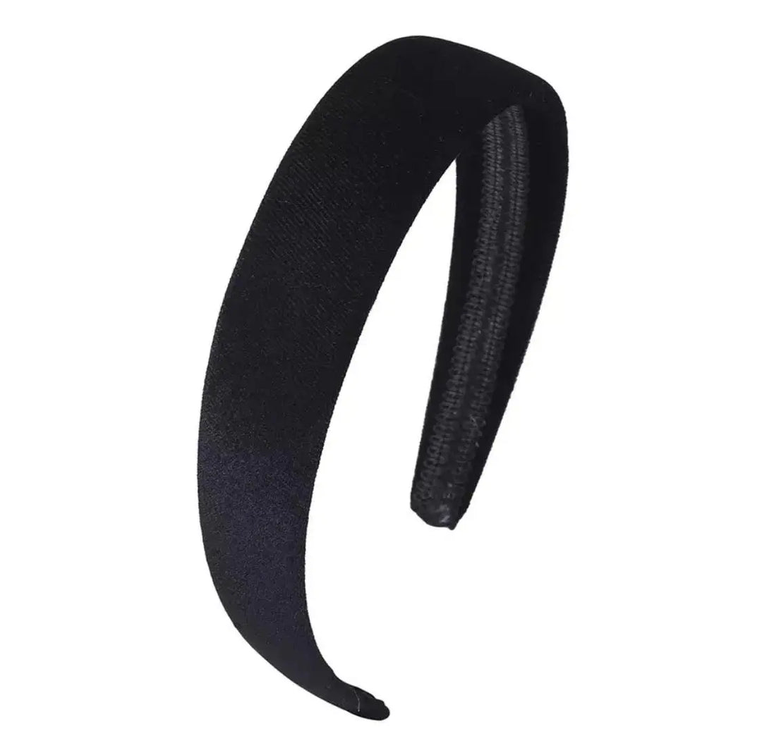 Headband Velvet 3cm in Black