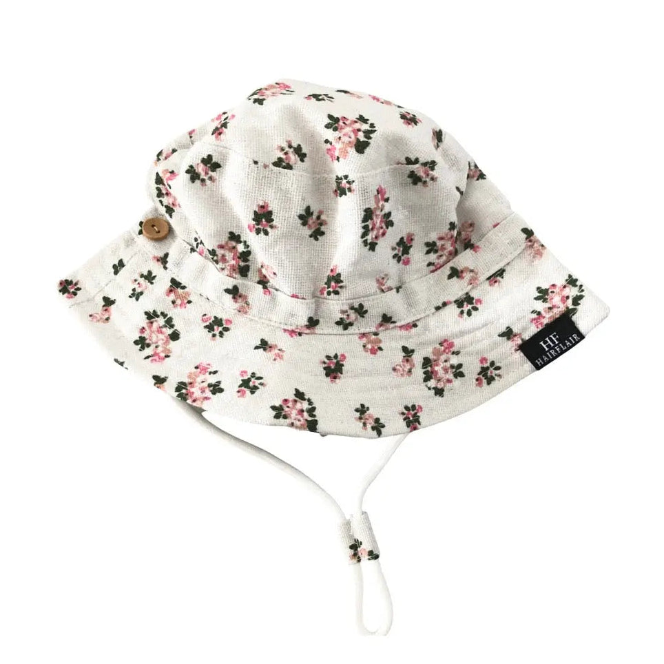 WS Hats - Kids Bucket Hat 6 - 12m - Pink Posy - Image 1