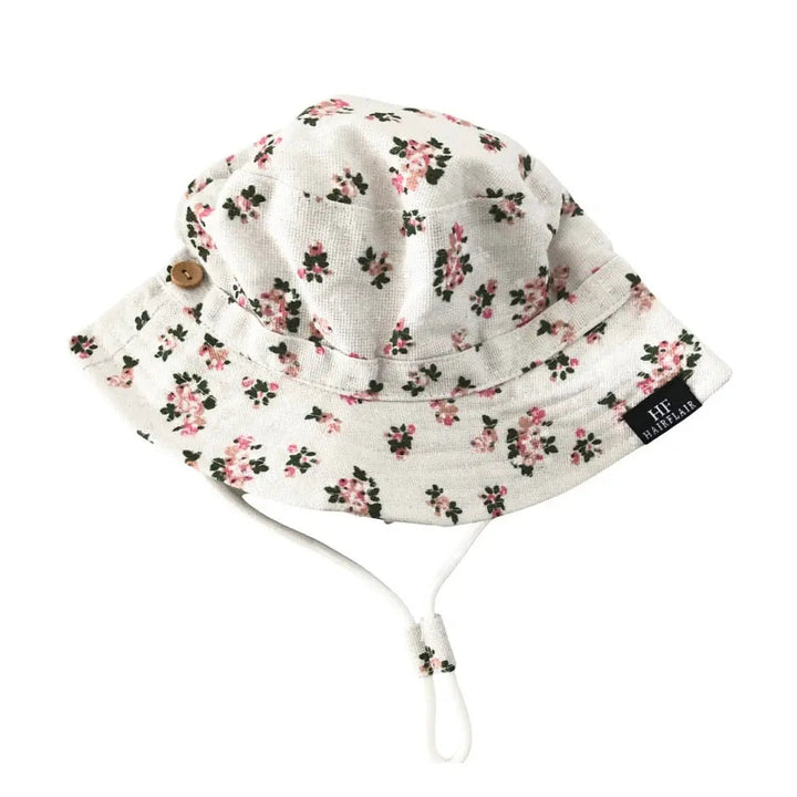 WS Hats - Kids Bucket Hat 6 - 12m - Pink Posy - Image 1