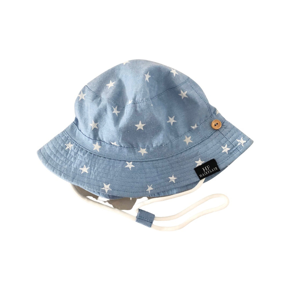Hats - Kids Bucket Blue Star 6-12m