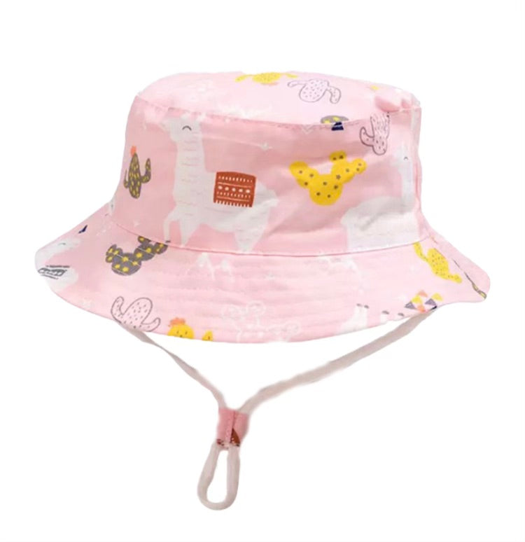Hats - Kids Pink Llama 1-3yrs