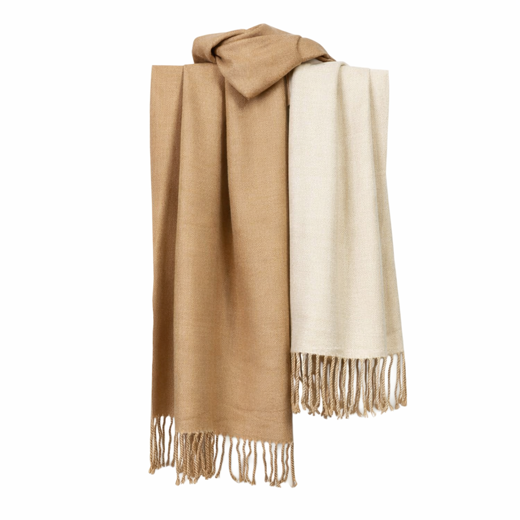 Scarf Two Tone -Camel & Beige Tania Hird Designs