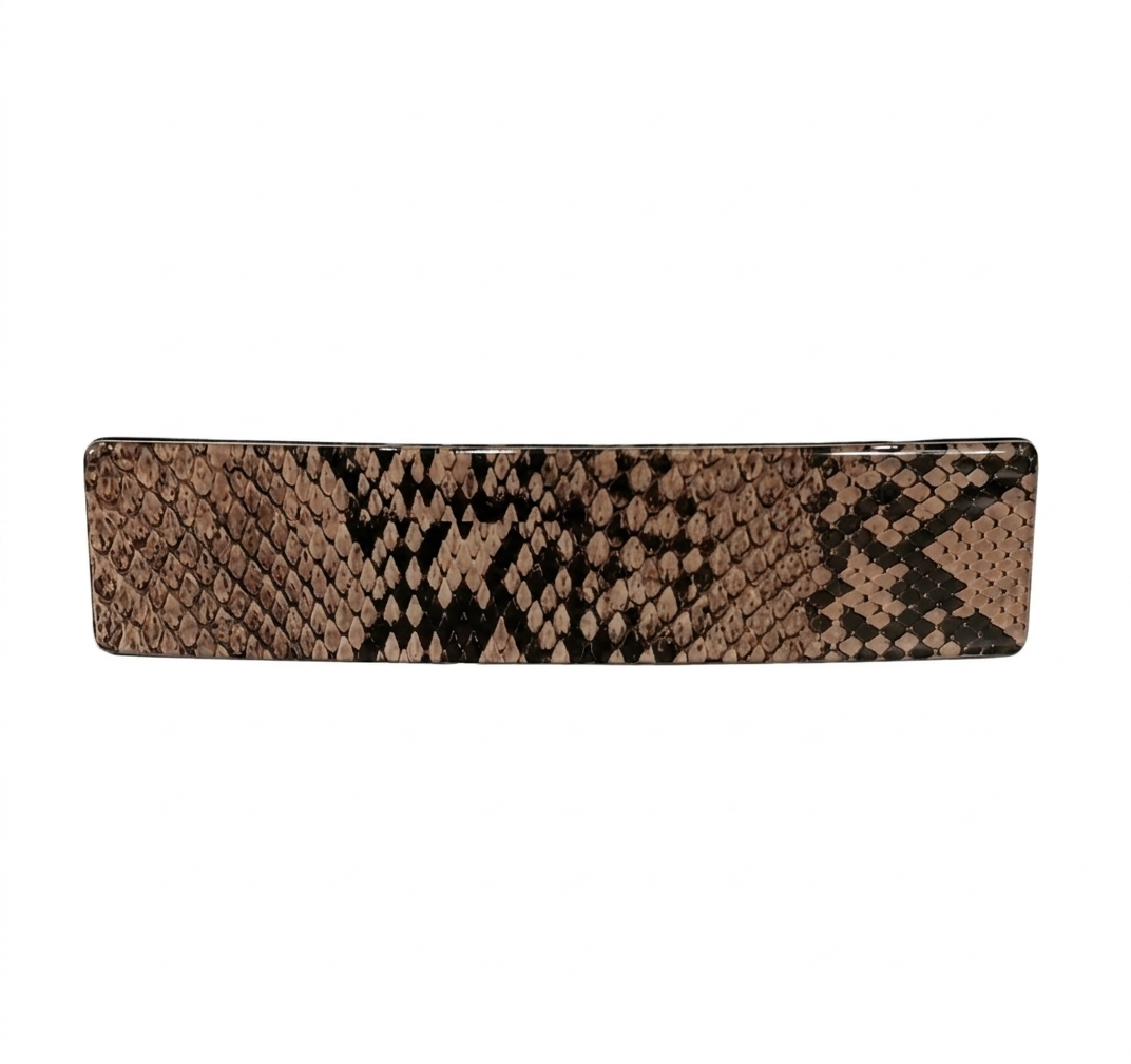 WS Acetate Barette Snake - Snake Brown - Hero