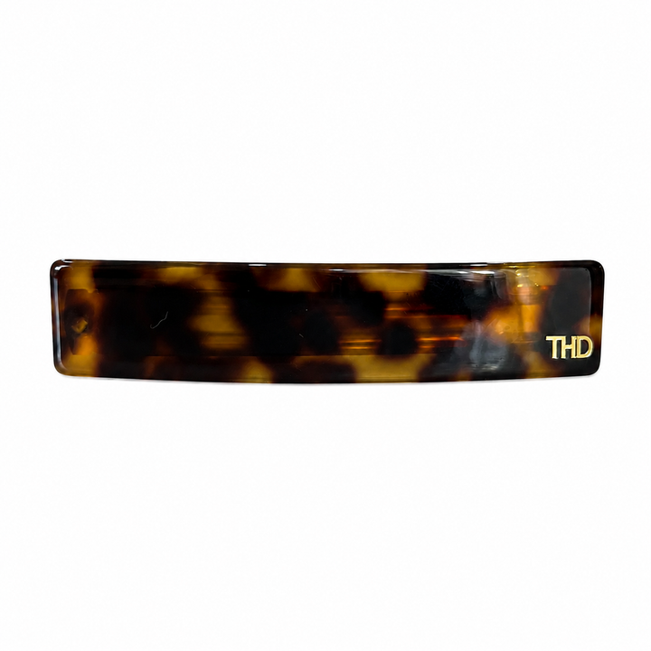 WS Acetate Barette Tortoise - Dark Tortoise - Hero