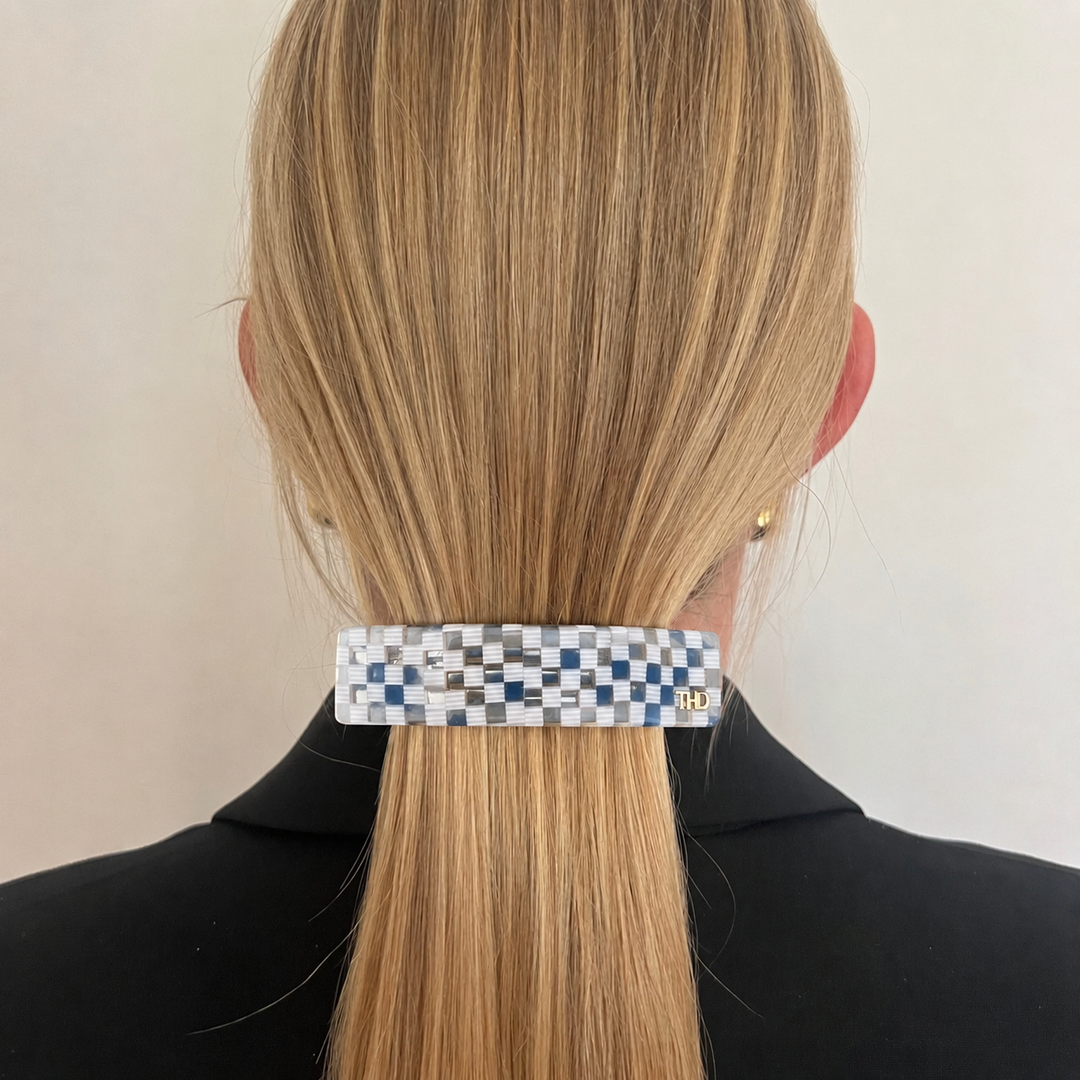 WS Acetate Barette Check - Paros - Image 1