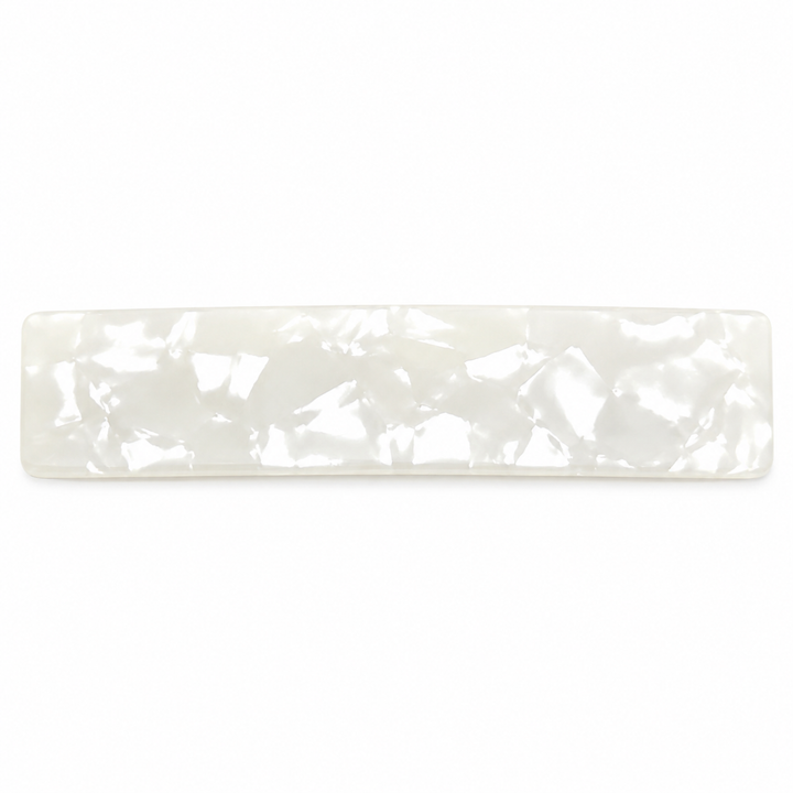 WS Acetate Barette Pearl - White - Hero