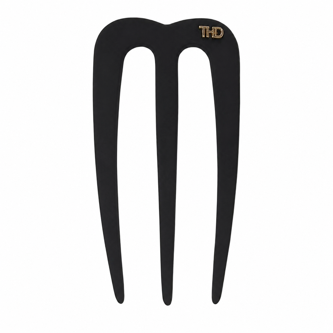 WS Acetate Chignon M Pin - Black - Hero