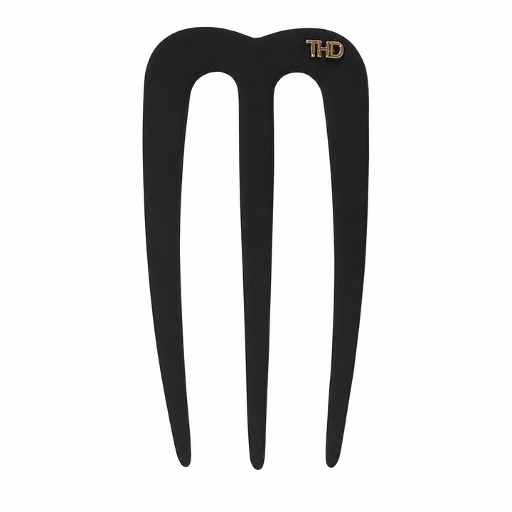 WS Acetate Chignon M Pin - Black - Hero