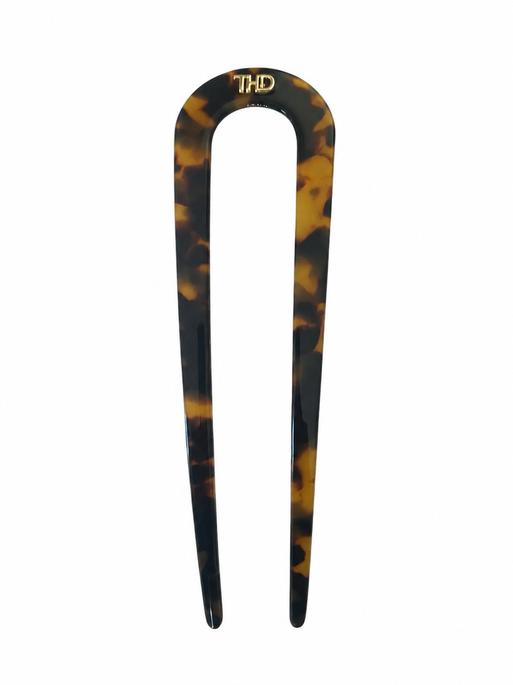 WS Acetate Chignon U Pin Tortoise - Gaia Tortoise - Hero