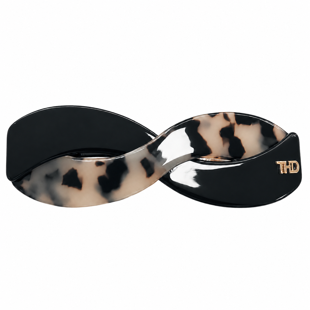 Acetate Harmony Barette Tortoise - Light Tortoise and Black