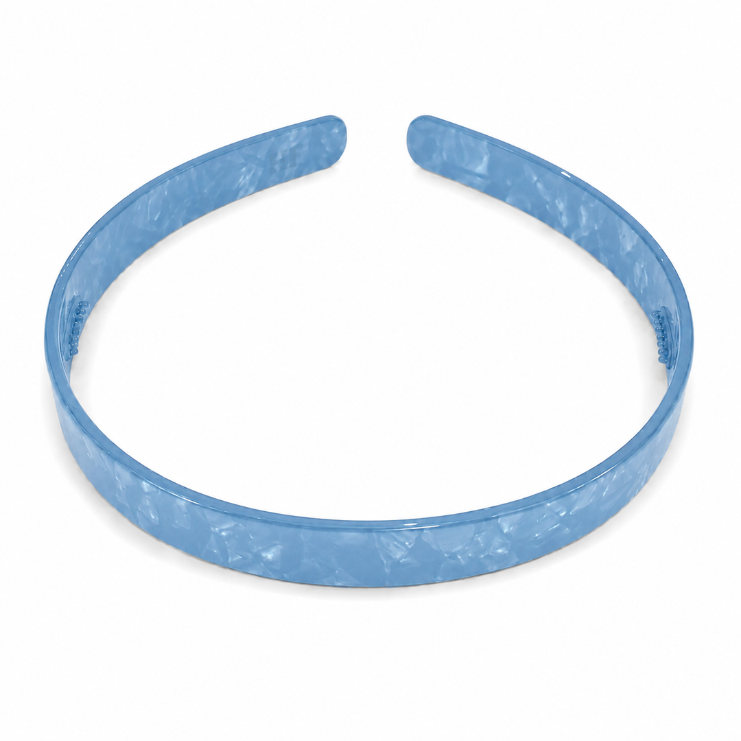 WS Cellulose Acetate Headband Pearl 1.5cm - Blue - Hero