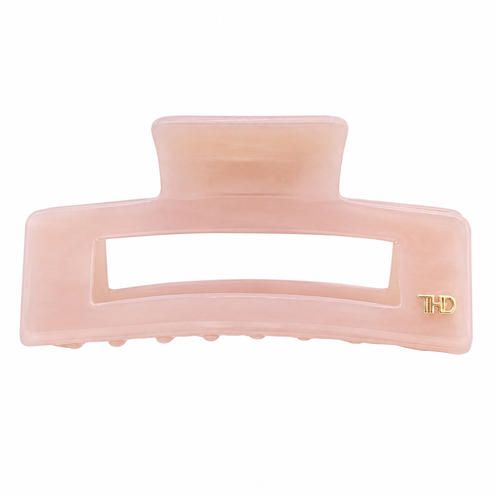 WS Acetate Rectangular Hair Claw - Crystal Rose - Hero