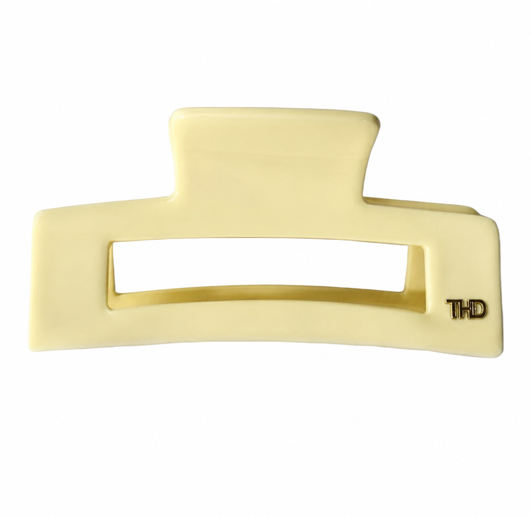 WS Acetate Rectangular Hair Claw - Yellow - Hero