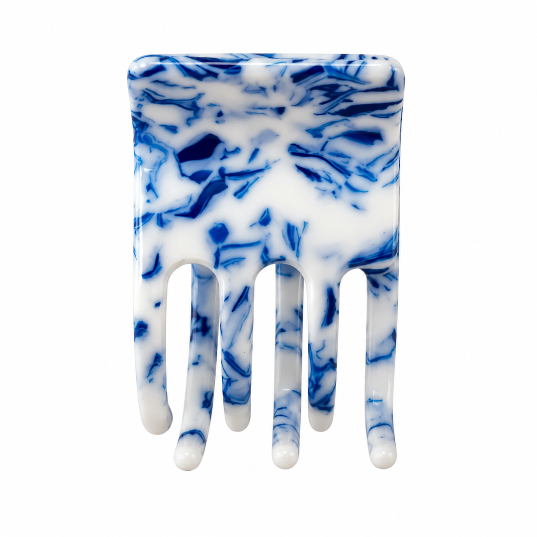 WS - Acetate Square Hair Claw Mykonos - Mykonos