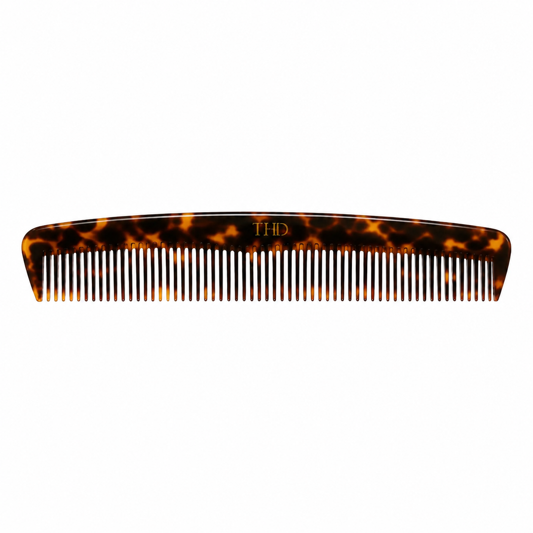 WS Acetate Two Teeth Comb - Dark Tortoise