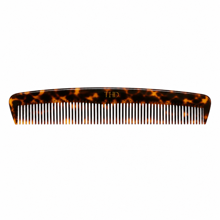 WS Acetate Two Teeth Comb - Dark Tortoise