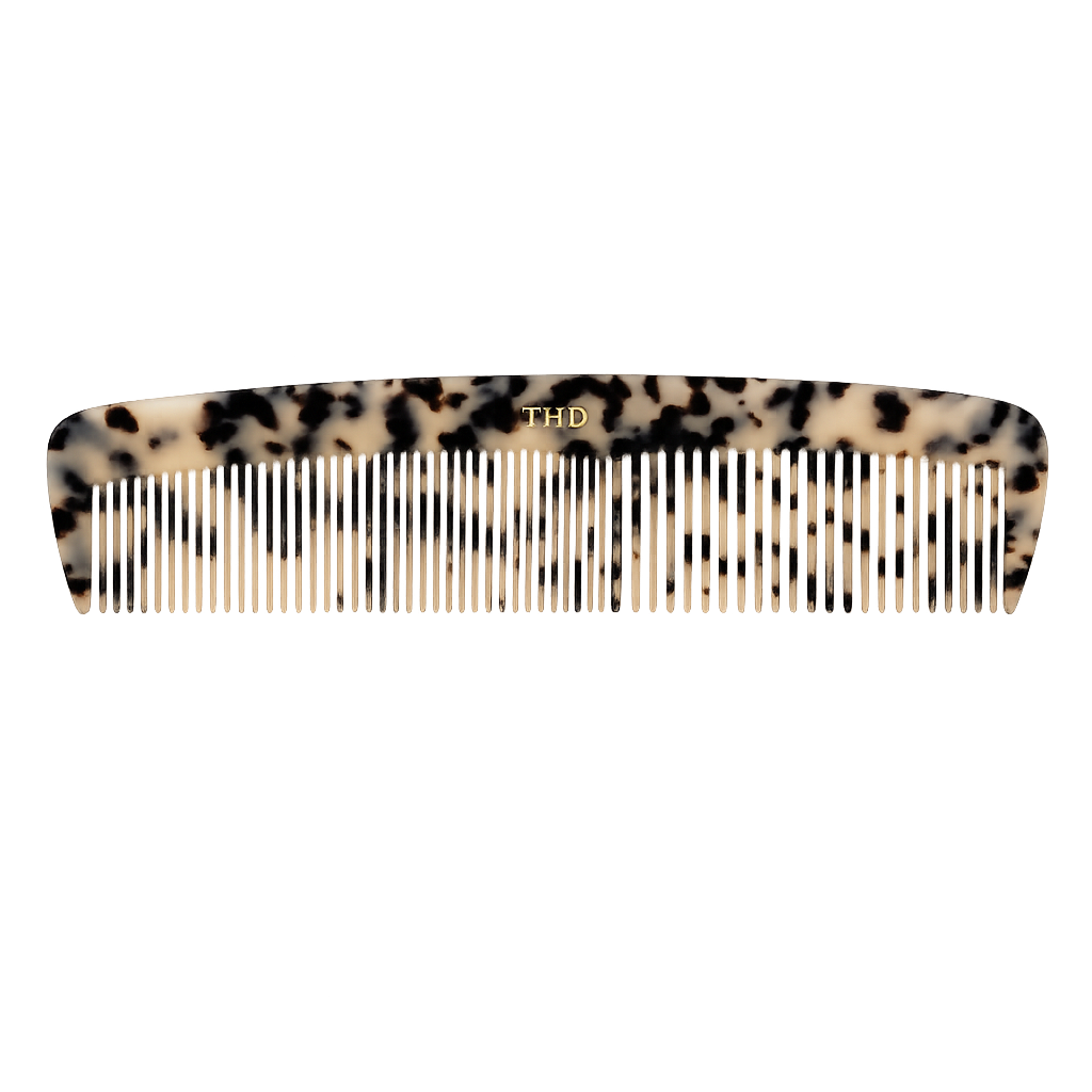 WS Acetate Two Teeth Comb - Light Tortoise