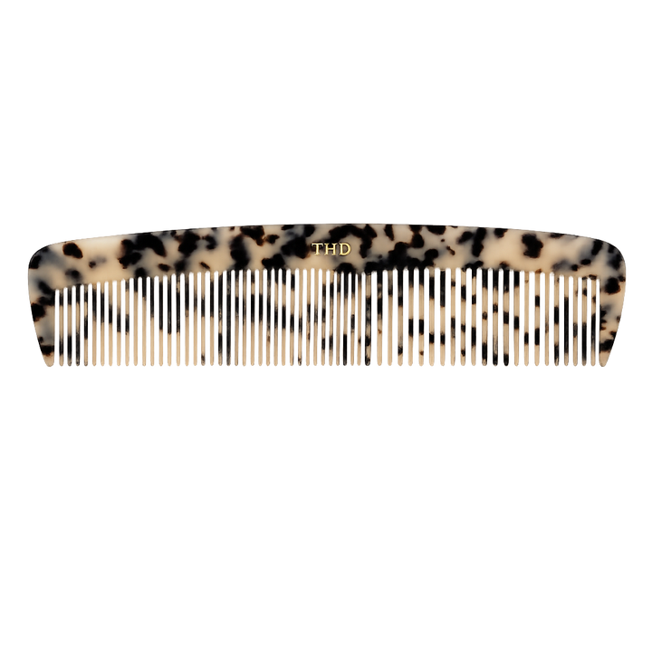 WS Acetate Two Teeth Comb - Light Tortoise