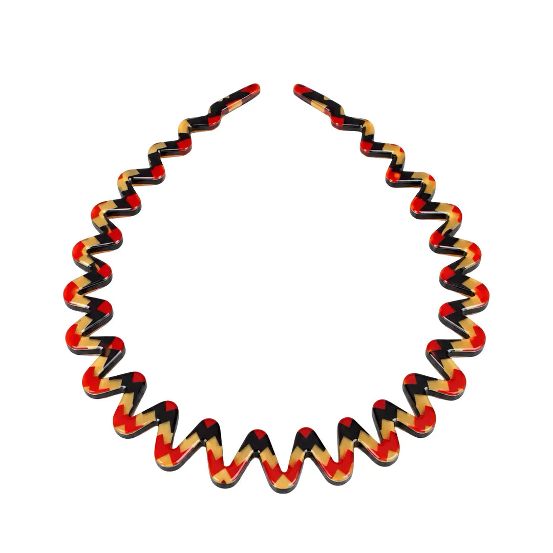 Cellulose Acetate Wave Headband Pattern - Zigzag Summer