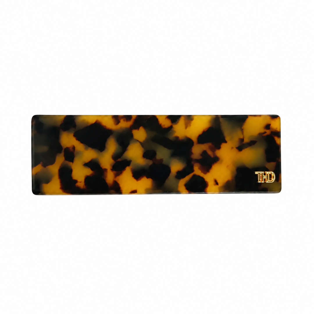 WS Acetate Wide Barette Tortoise - Gaia Tortoise - Hero
