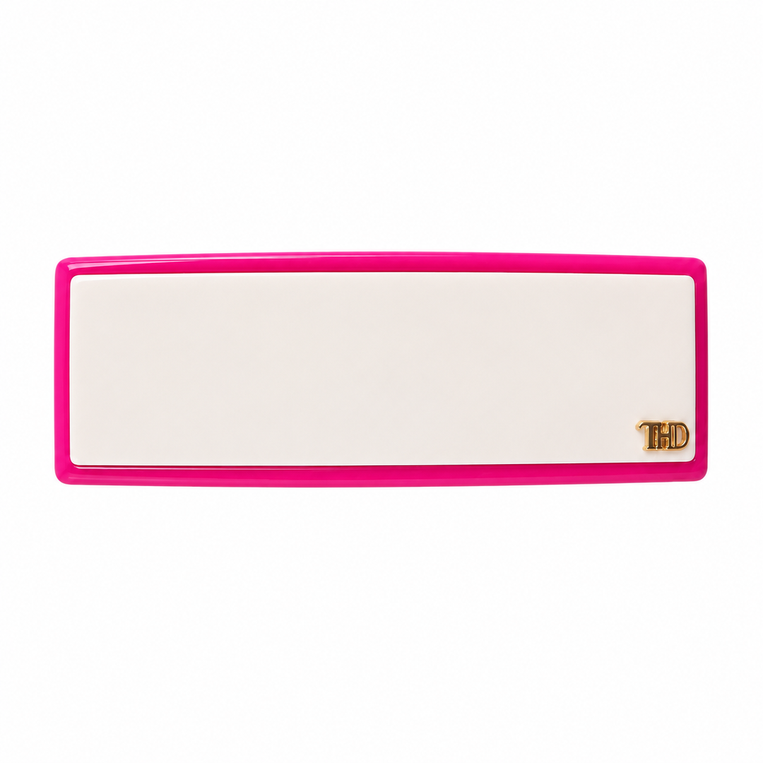 Acetate Wide Barette Two Tone - Magenta