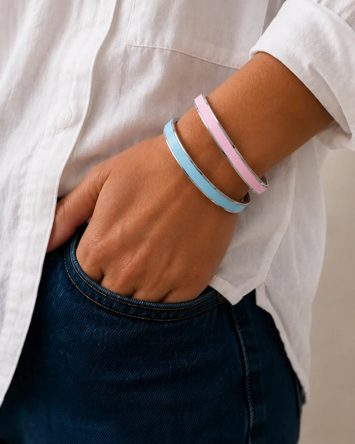 Affirmation Bracelet Hero - Pink and Blue - Tania Hird Designs