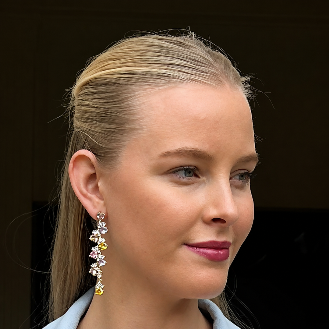 Andromena Pastel Crystal Earrings - Image 3