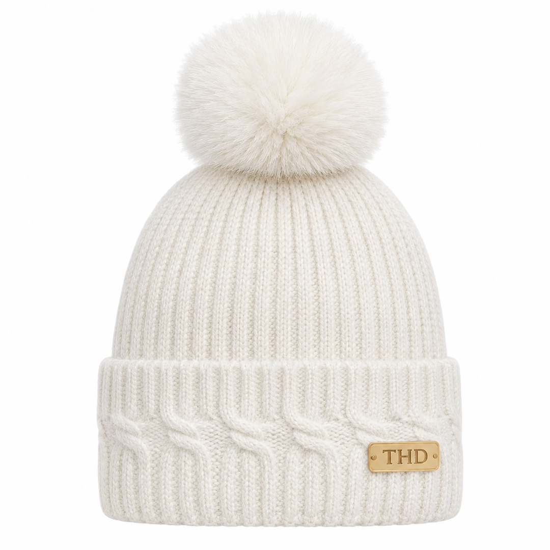 WS Angora Beanie Pompom - Off-White - Hero