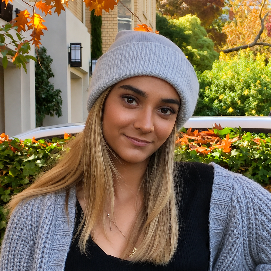 WS Angora Blend Slouch Beanie - L Grey - Image 1