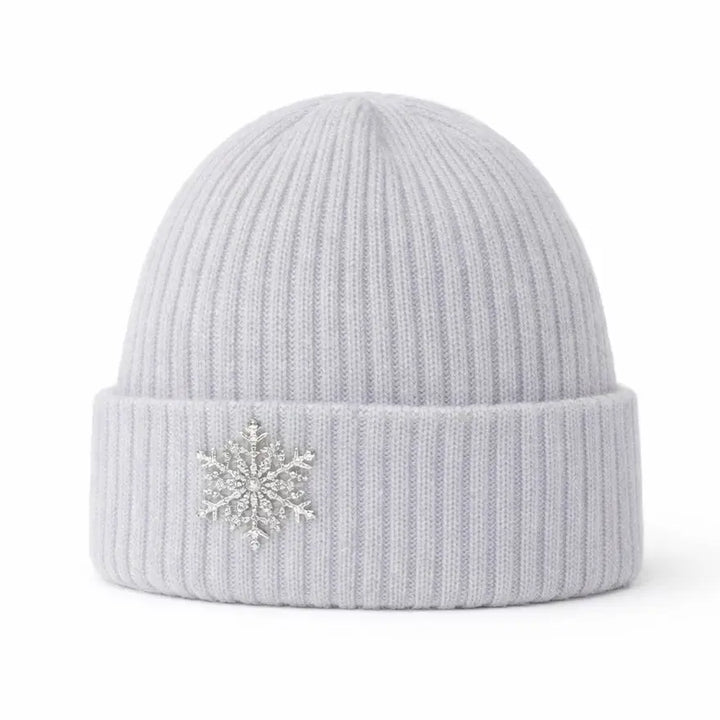 Angora Blend Beanie with Snowflake Tania Hird Designs