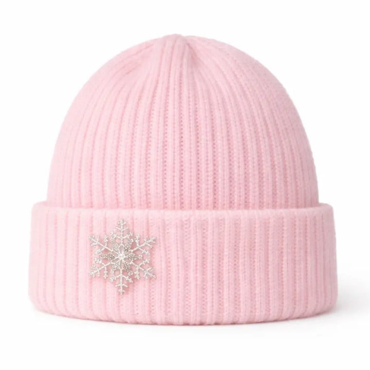 Angora Blend Beanie with Snowflake Tania Hird Designs