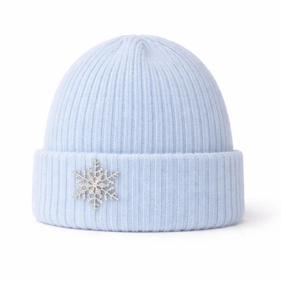 Angora Blend Beanie with Snowflake Tania Hird Designs