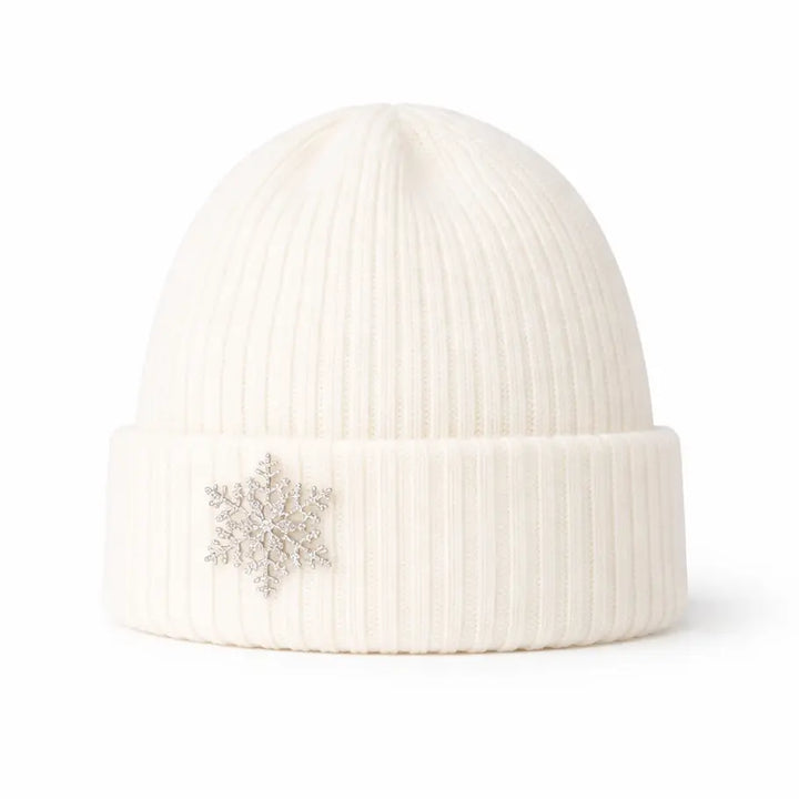 Angora Blend Beanie with Snowflake Tania Hird Designs