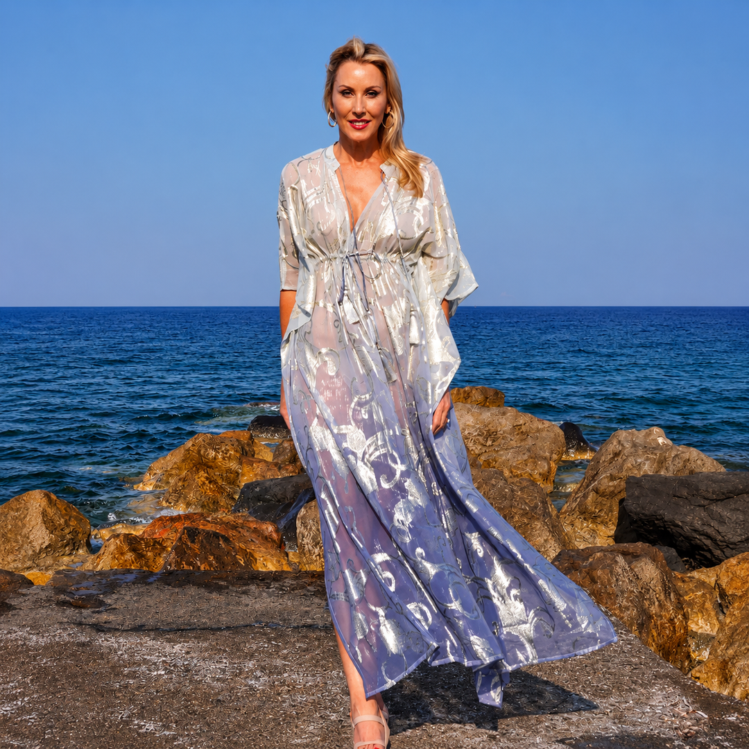WS - Athena Ombre Lurex Dress & Shift - Blue - Hero