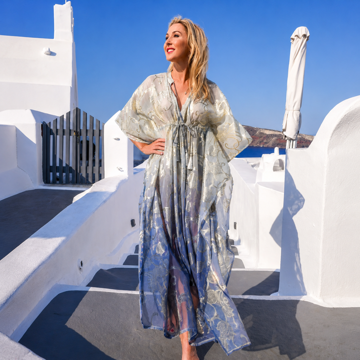 WS - Athena Ombre Lurex Dress & Shift - Blue - Image 3