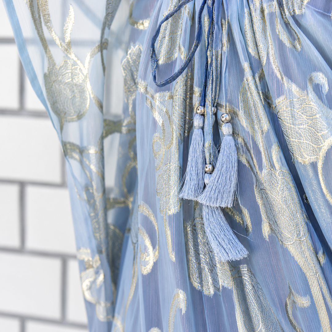 WS - Athena Ombre Lurex Dress & Shift - Blue - Image 6