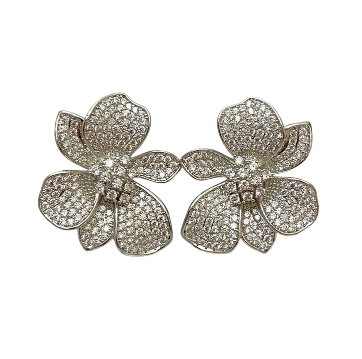 Isla Earrings in Crystal & Gold