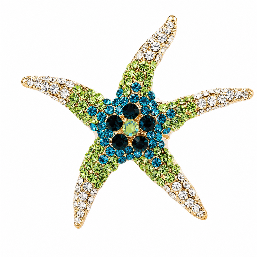 WS Brooch Starfish - Green
